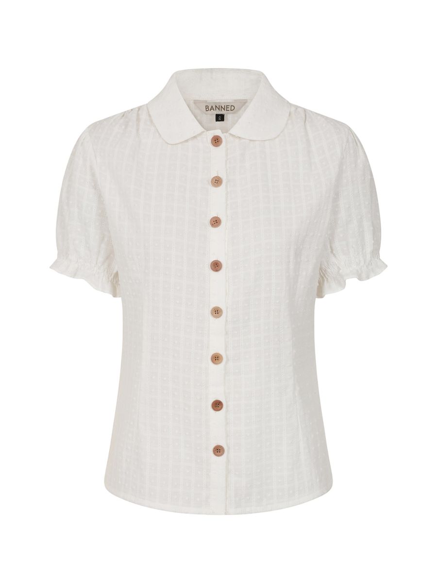 Banned Retro 50s Star Blouse-White