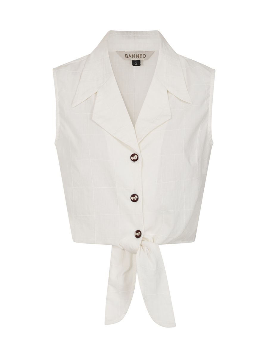 Banned Retro 50s Sandy Blouse-White