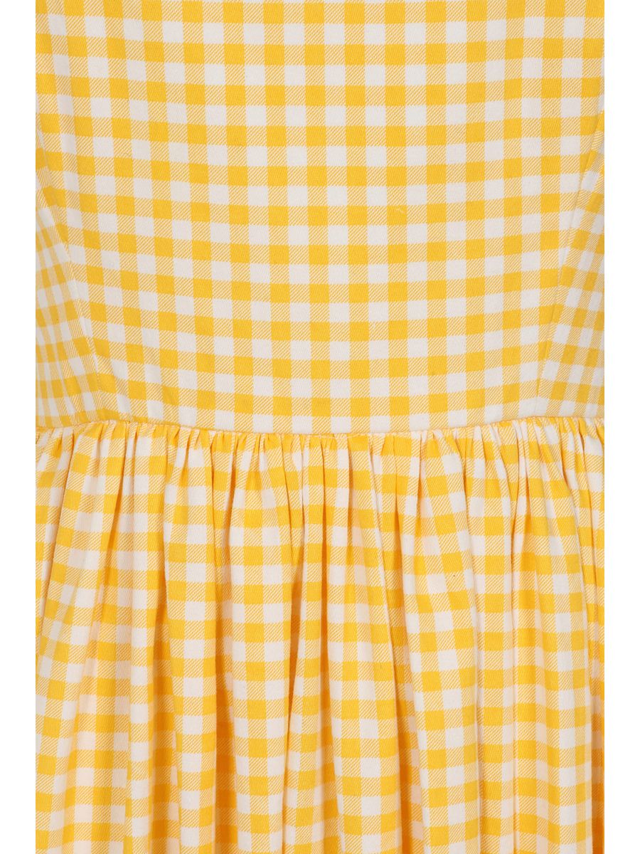 Banned Retro 50s Eliza Gingham Swing Dress-Yellow