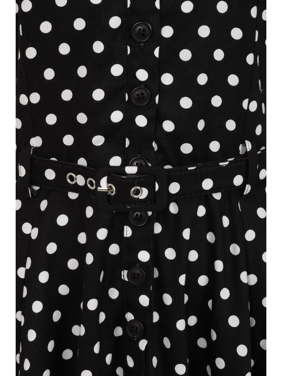 Banned Retro 50s Bella Polka Dot Swing Full Circle Dress-Black