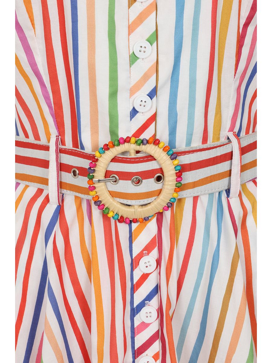 Banned Retro 50s Bella Multi Stripe Swing Full Circle Dress-Multicolor