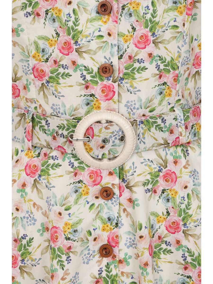 Banned Retro 40s Kate Bloom Dress-Cream