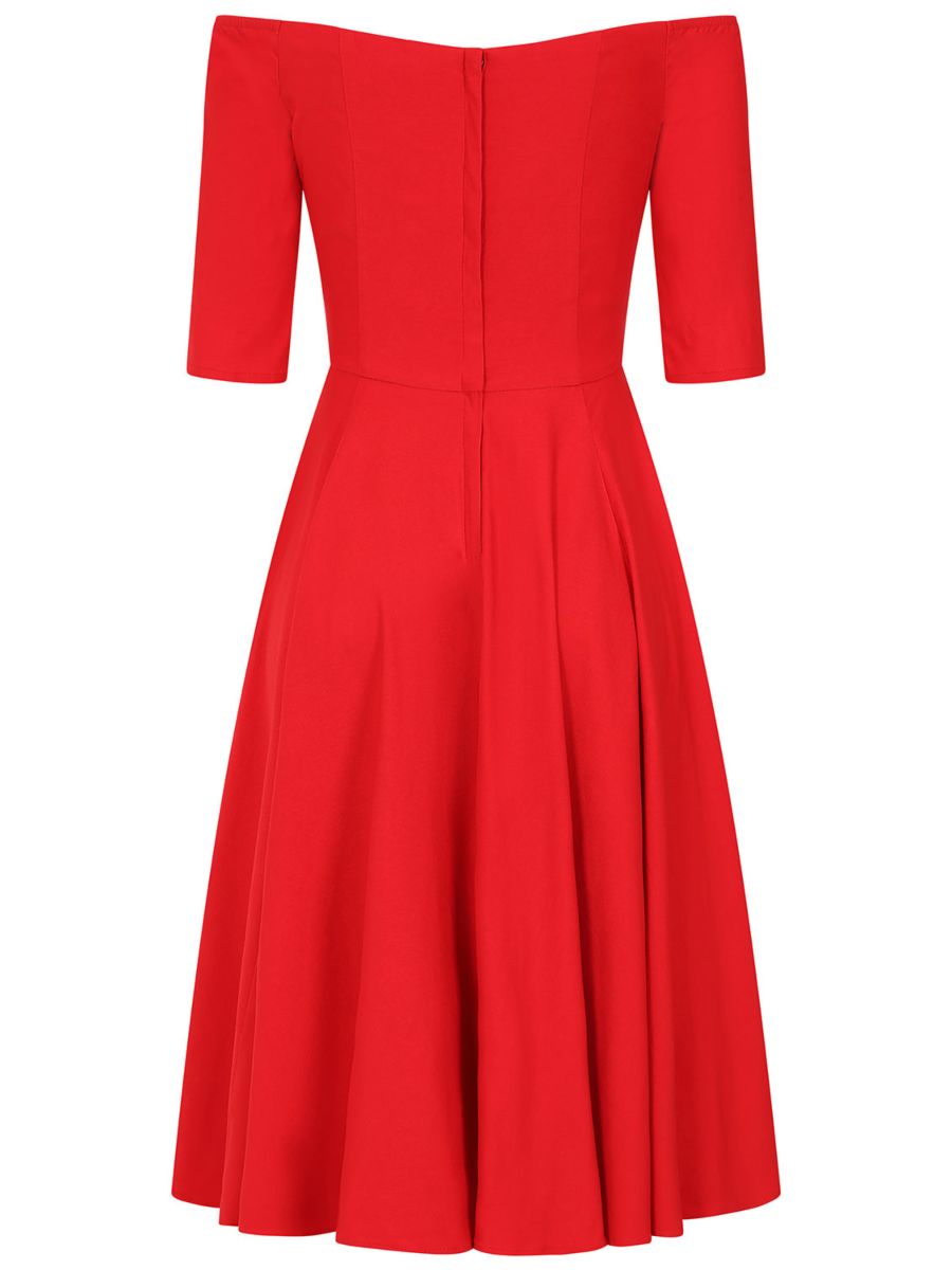 Banned Retro 50s Amalia Swing Dress-Red