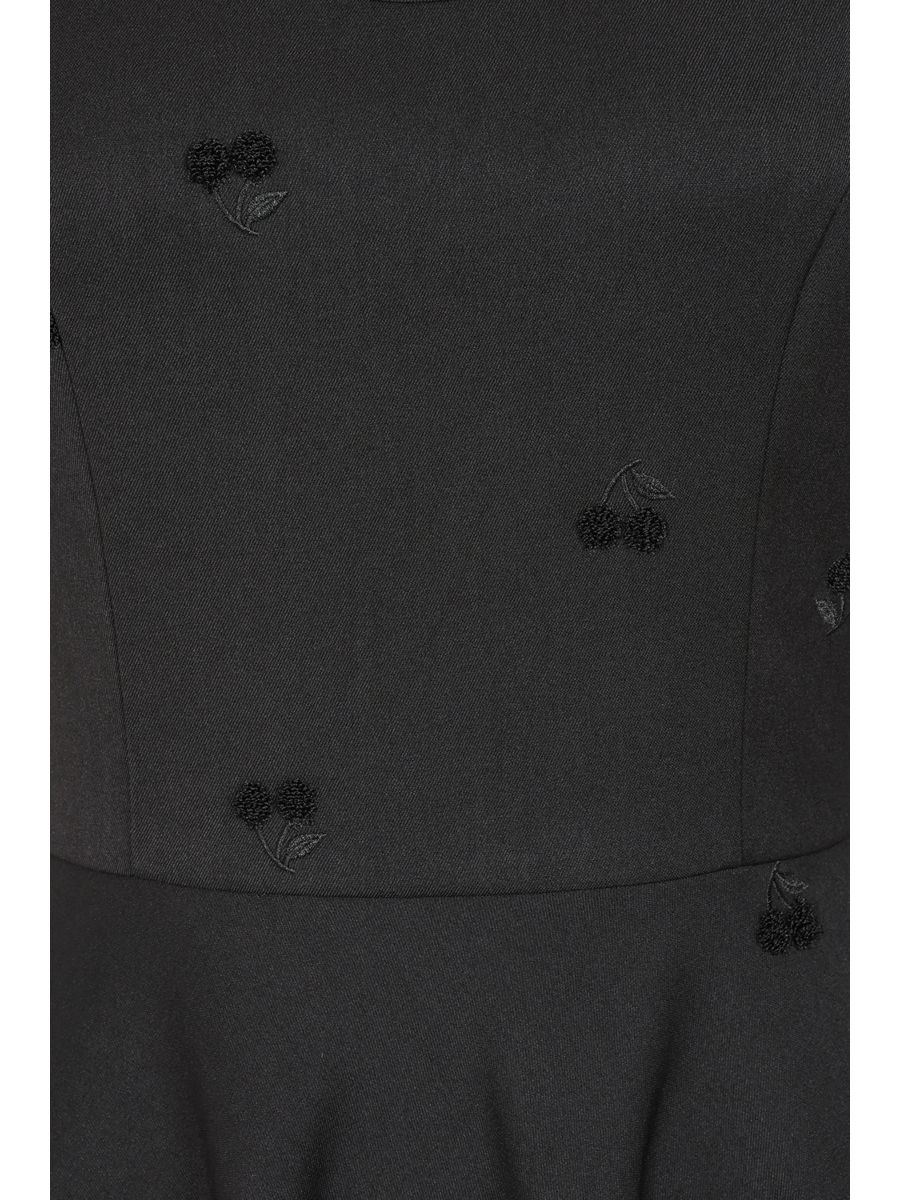 Banned Retro 50s Daisy Cherry Dress-Black