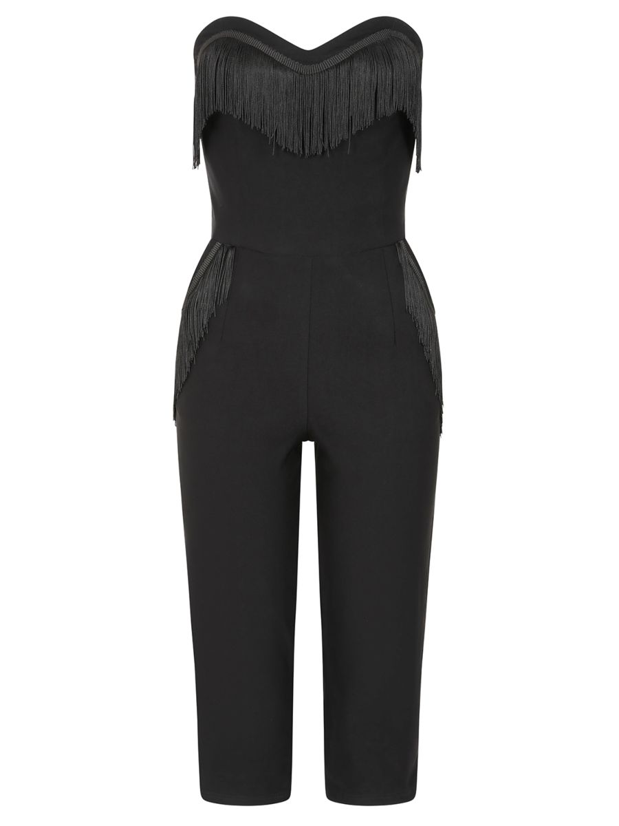 Banned Retro 50s Jinny Tassel Jumpsuit-Black