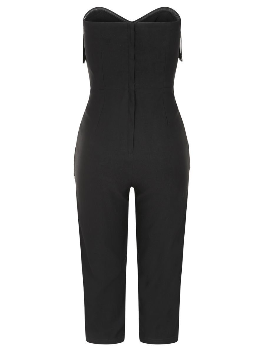Banned Retro 50s Jinny Tassel Jumpsuit-Black