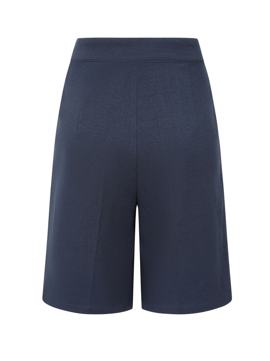 Banned Retro 40's Betty Boo Texture Shorts-Navy