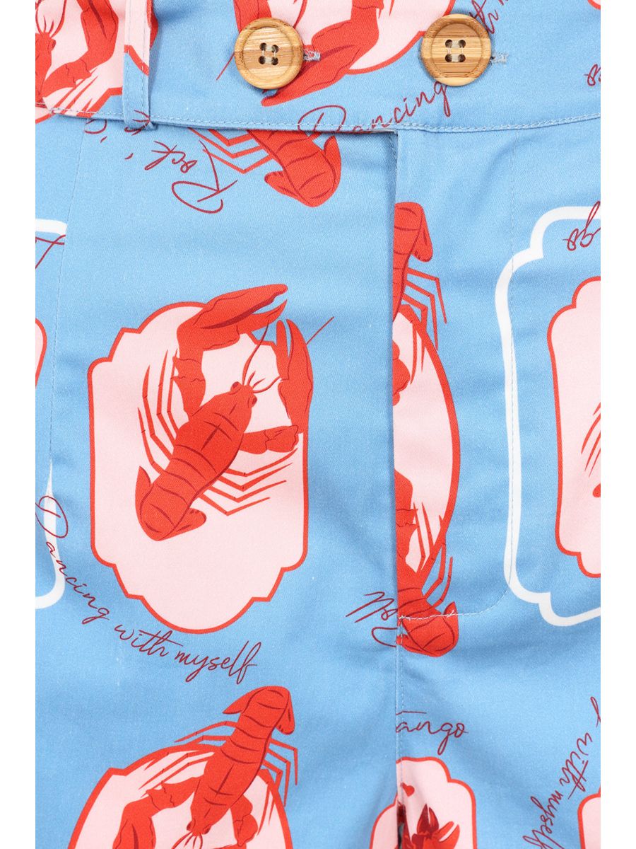 Banned Retro 50's June Lobster Love Shorts-Blue