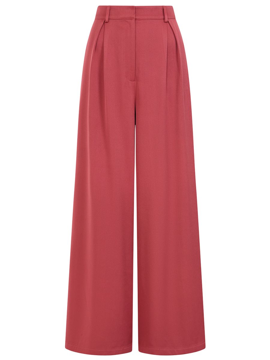Banned Retro Eliza 50s Plain Trousers-Burgundy