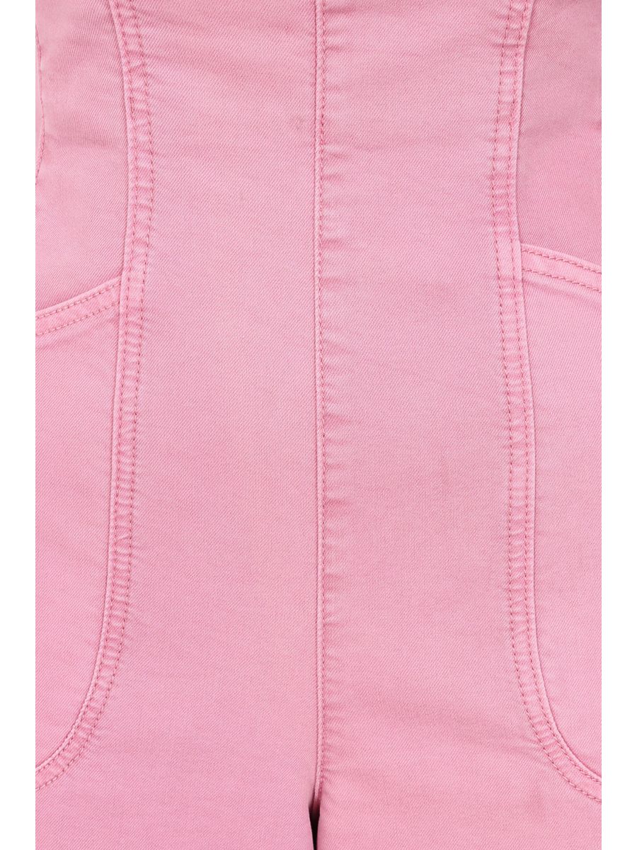 Banned Retro Jolene 50s High Waist Suspender Jeans-Dark Pink