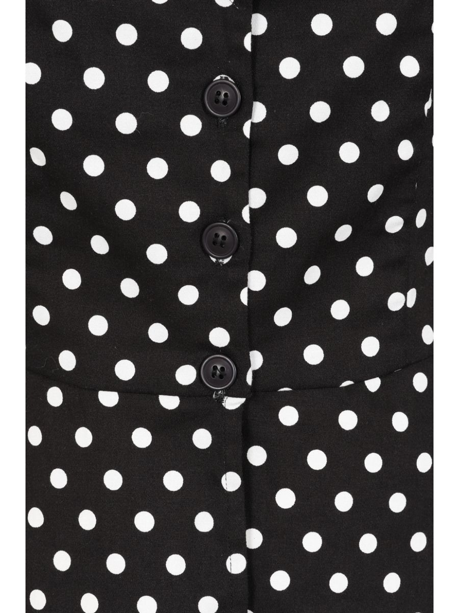 Banned Retro Marion Polka Dot Blouse And-Black