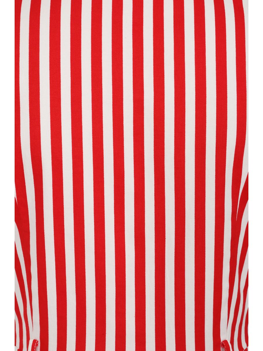 Banned Retro 50s Genevieve Swing Striped Dress-Red