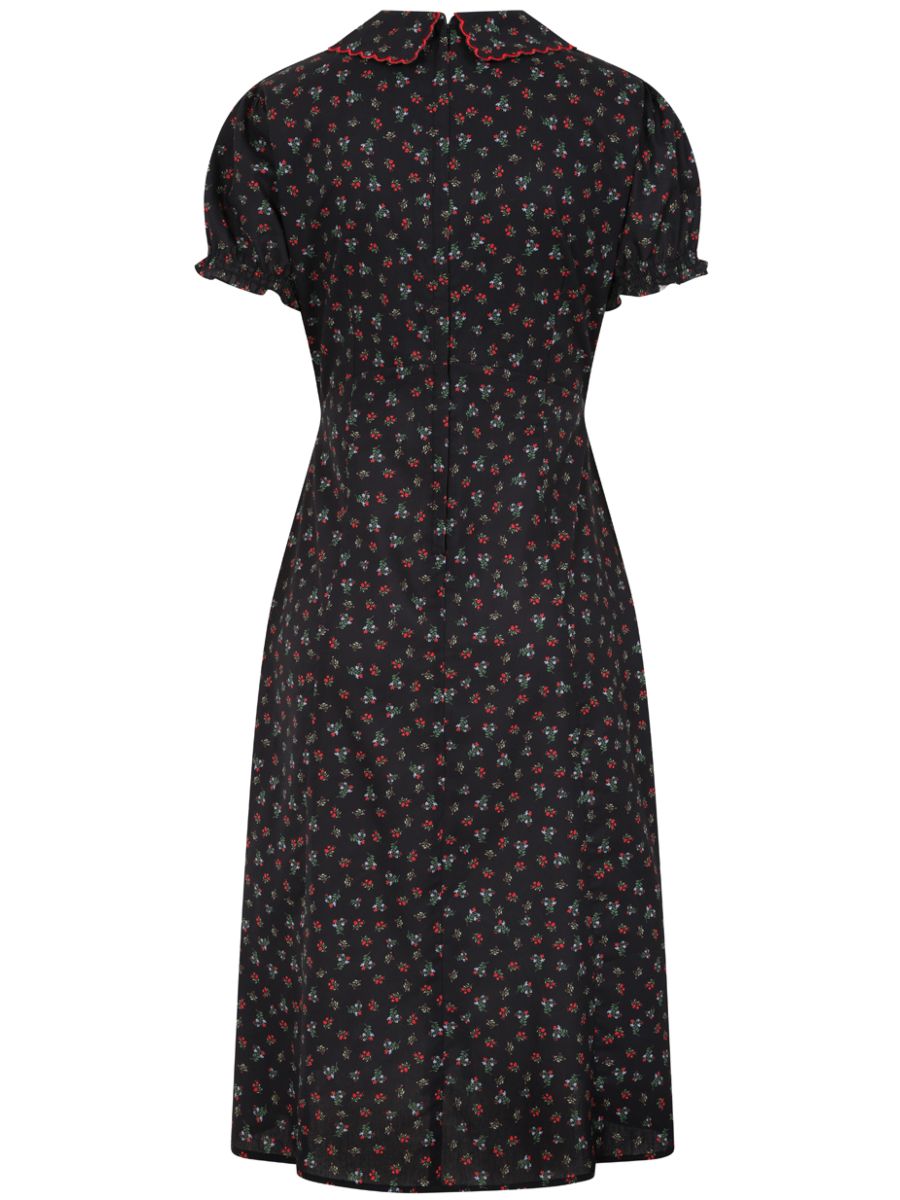 Banned Retro 40s June Flower Dress-Black