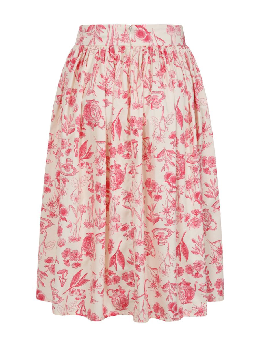 Banned Retro 50s Rosie Circle Floral Tea Swing Skirt-Cream