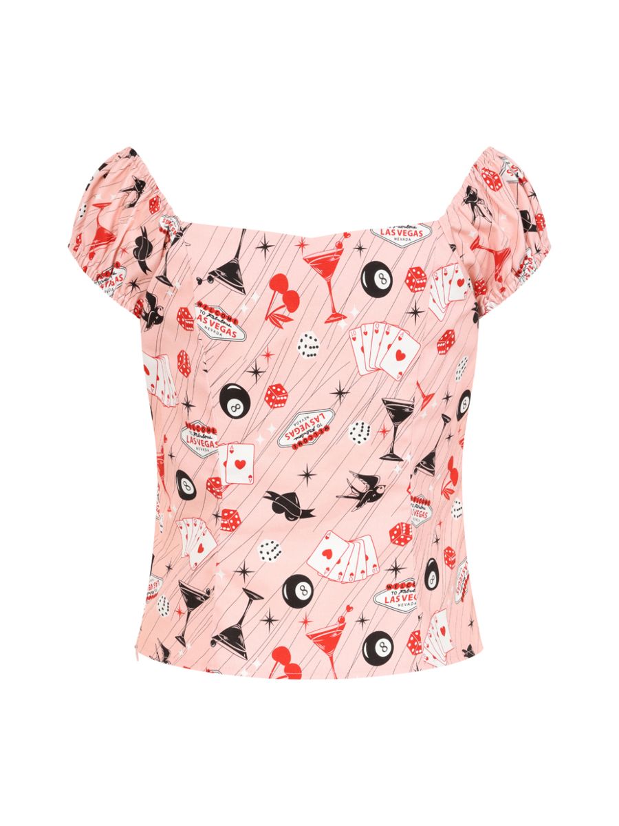 Banned Retro 50s Babe Viva La Vegas Top-Pink