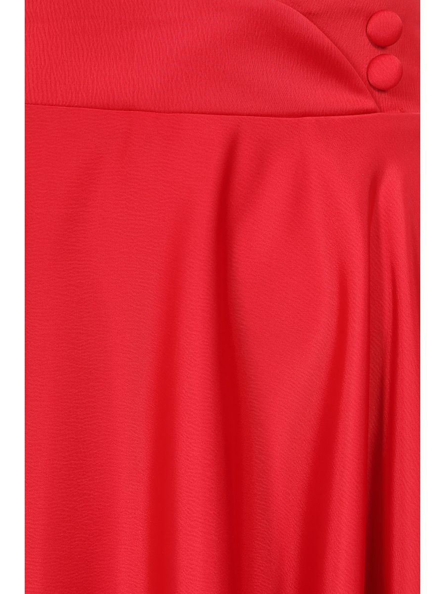 BANNED Legacy 1950s Circle Panel Skirt | Vintage Style Swing Skirt-Red