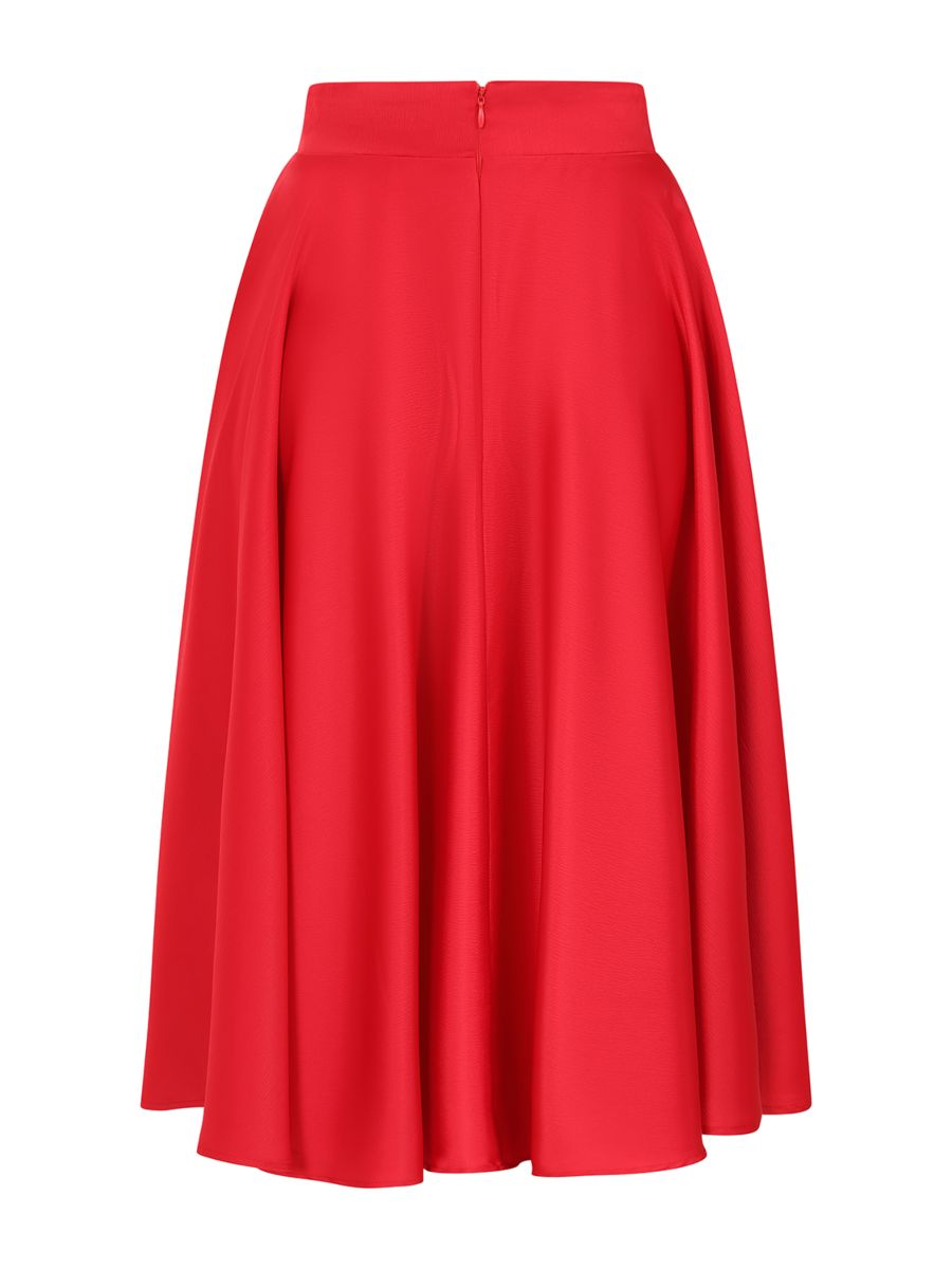BANNED Legacy 1950s Circle Panel Skirt | Vintage Style Swing Skirt-Red
