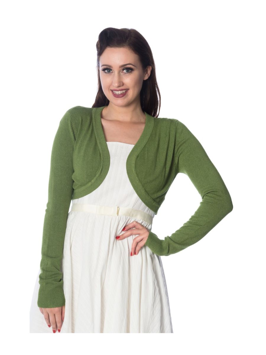 Banned Retro 1950's Flickers Anna Bolero Apple Green