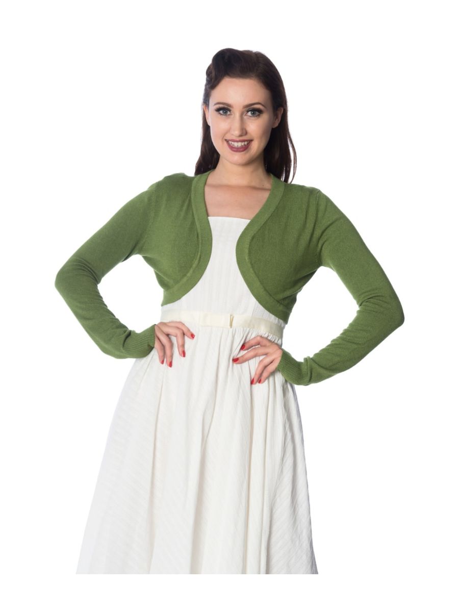 Banned Retro 1950's Flickers Anna Bolero Apple Green
