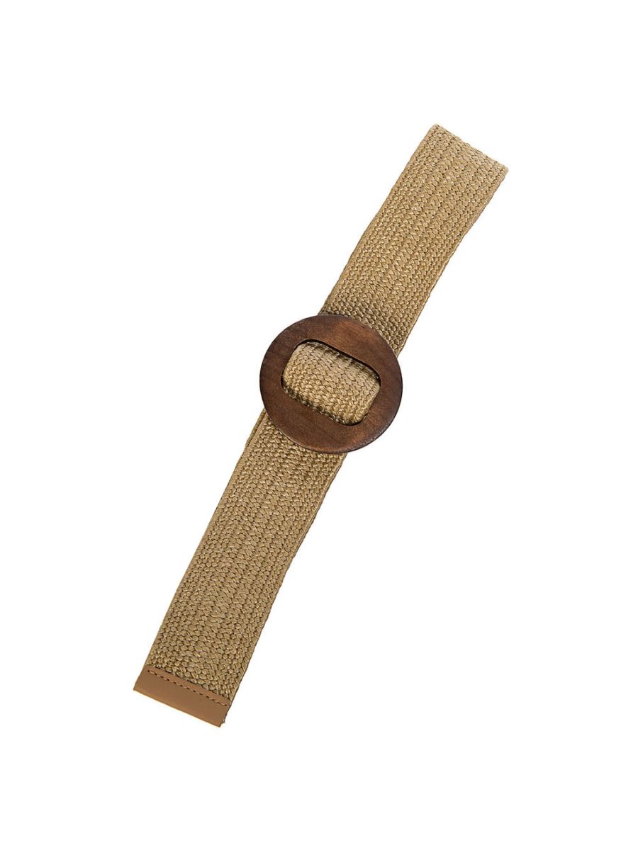 REMEMBERS ALL RAFFIA STRETCH BELT
