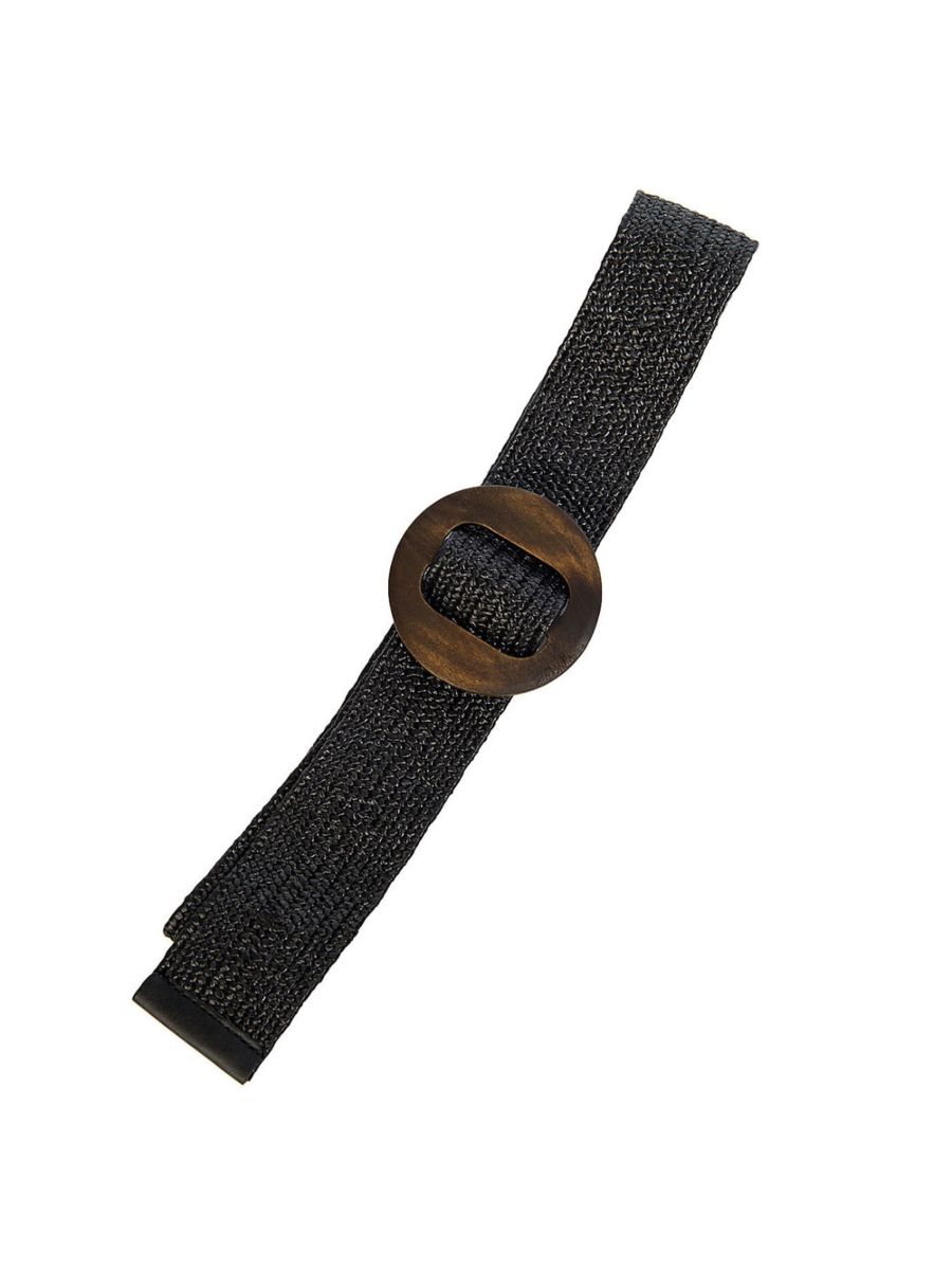 REMEMBERS ALL RAFFIA STRETCH BELT