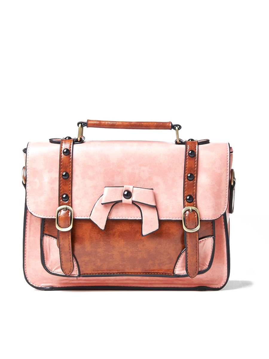BUCKLE WITH BOW RETRO HANDBAG
