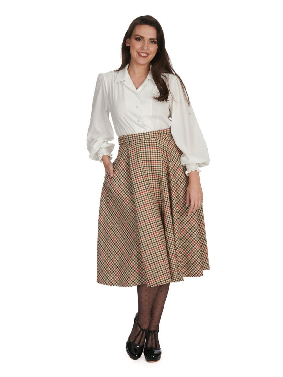BANNED Bonnie 1940s Vintage Style Blouse with Balloon Sleeves