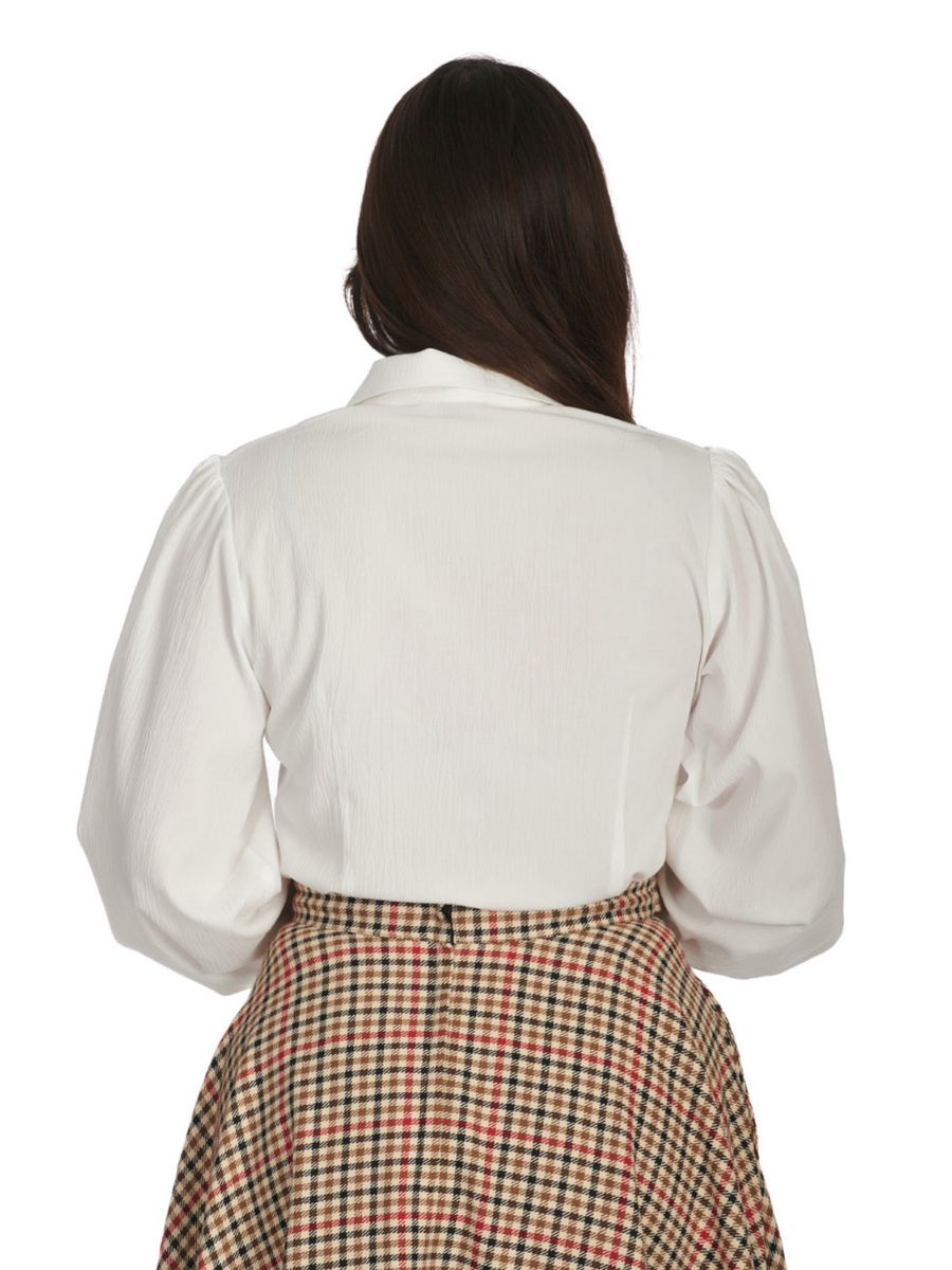 BANNED Bonnie 1940s Vintage Style Blouse with Balloon Sleeves