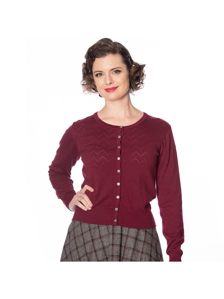 POINTELLE KNIT CARDIGAN