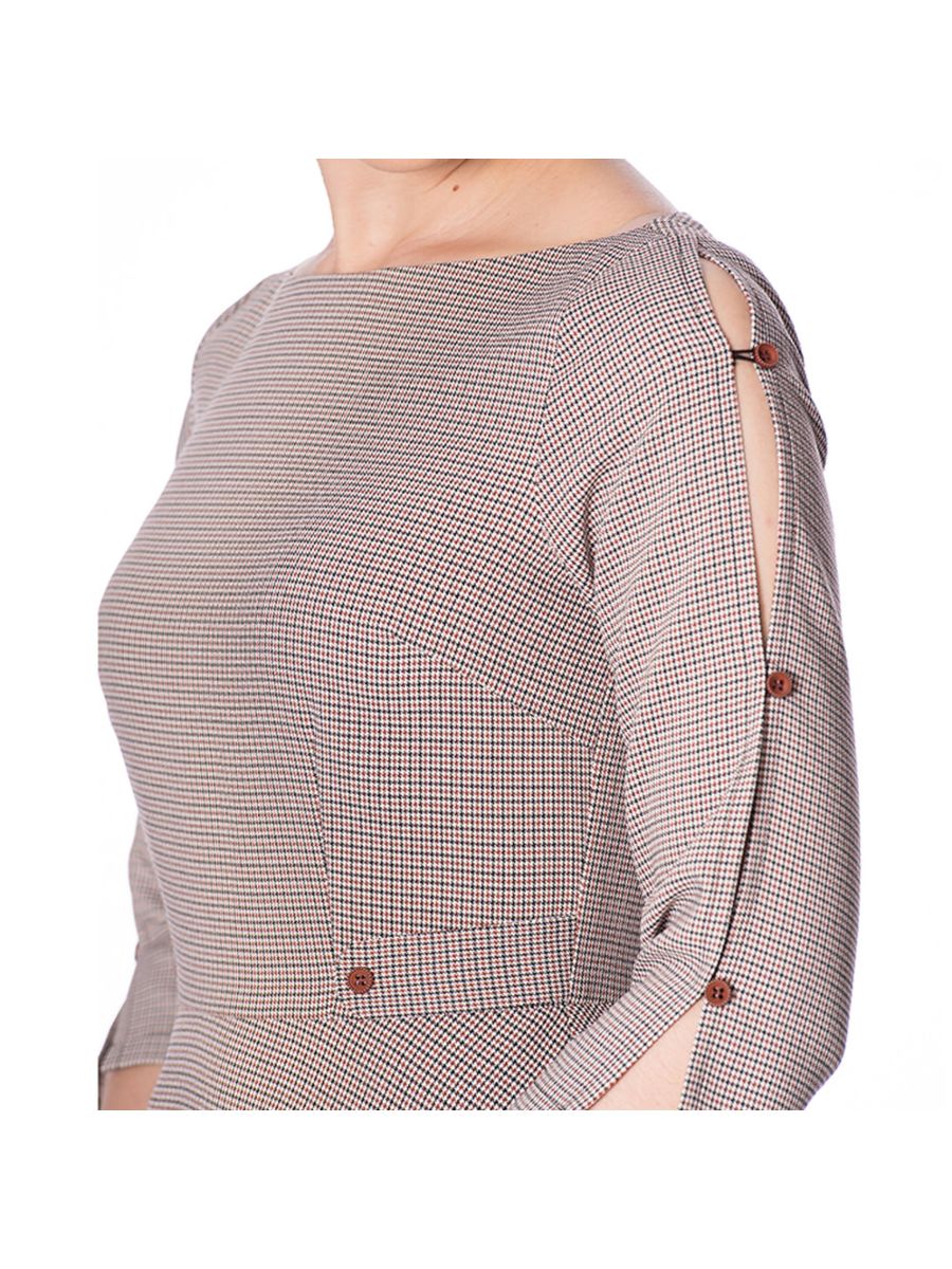 THE BETTY FIT AND FLARE CHECK DRESS