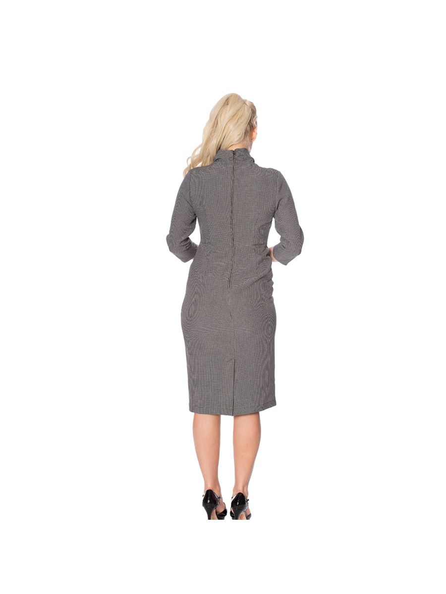 BETTY MEANS BUSINESS CHECK PENCIL DRESS