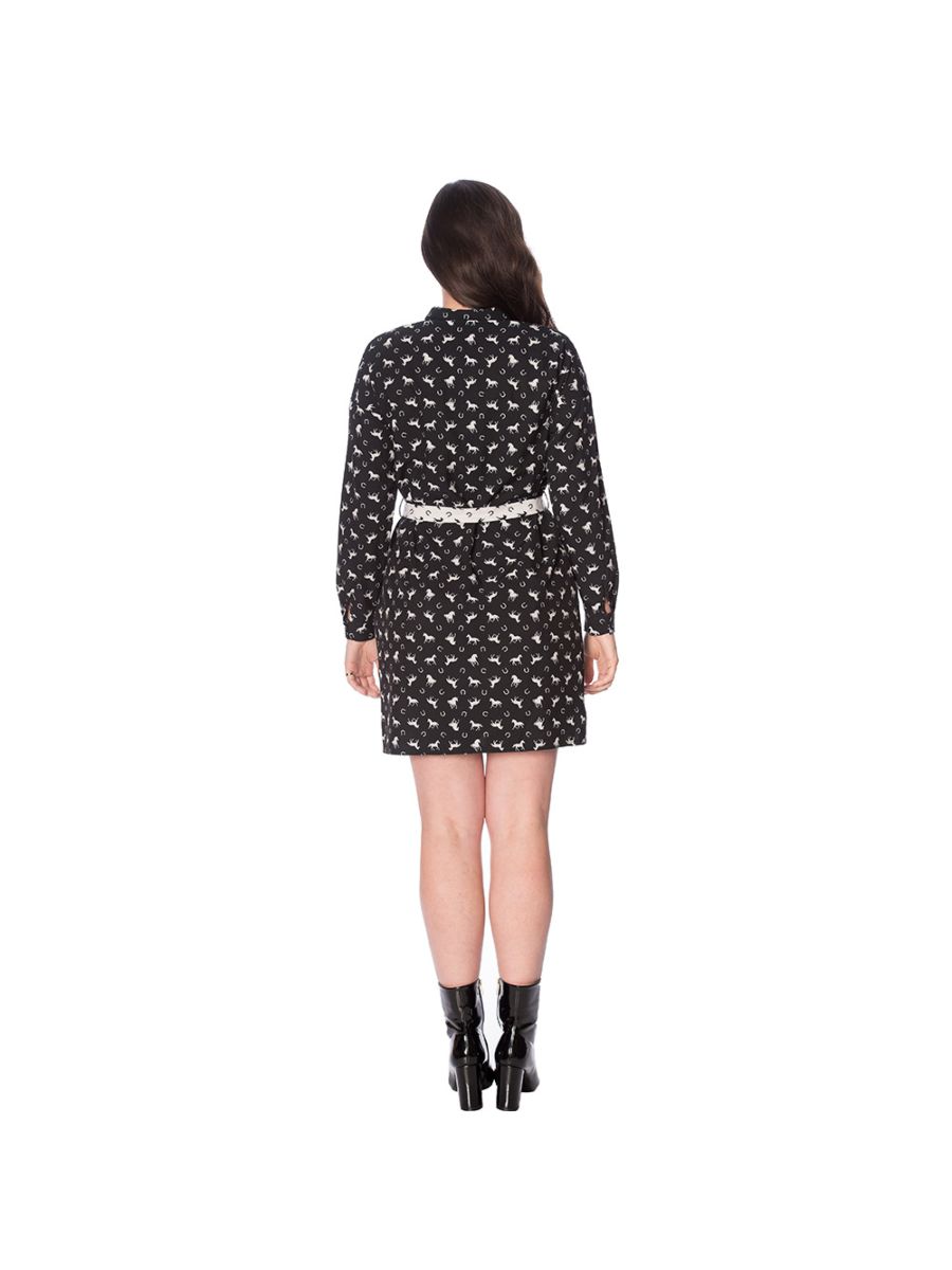 WILD HORSES SHIRT DRESS