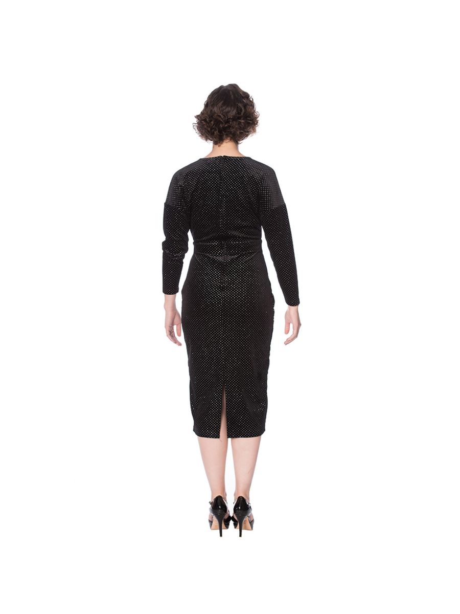 SPARKLE VERLOUR POLKA DOT DRESS