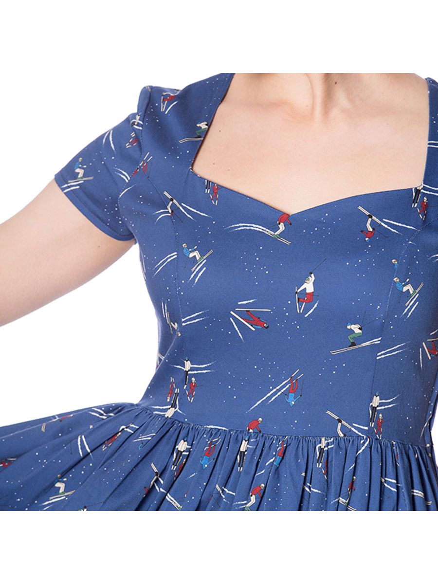 LET'S SKI FIT AND FLARE DRESS