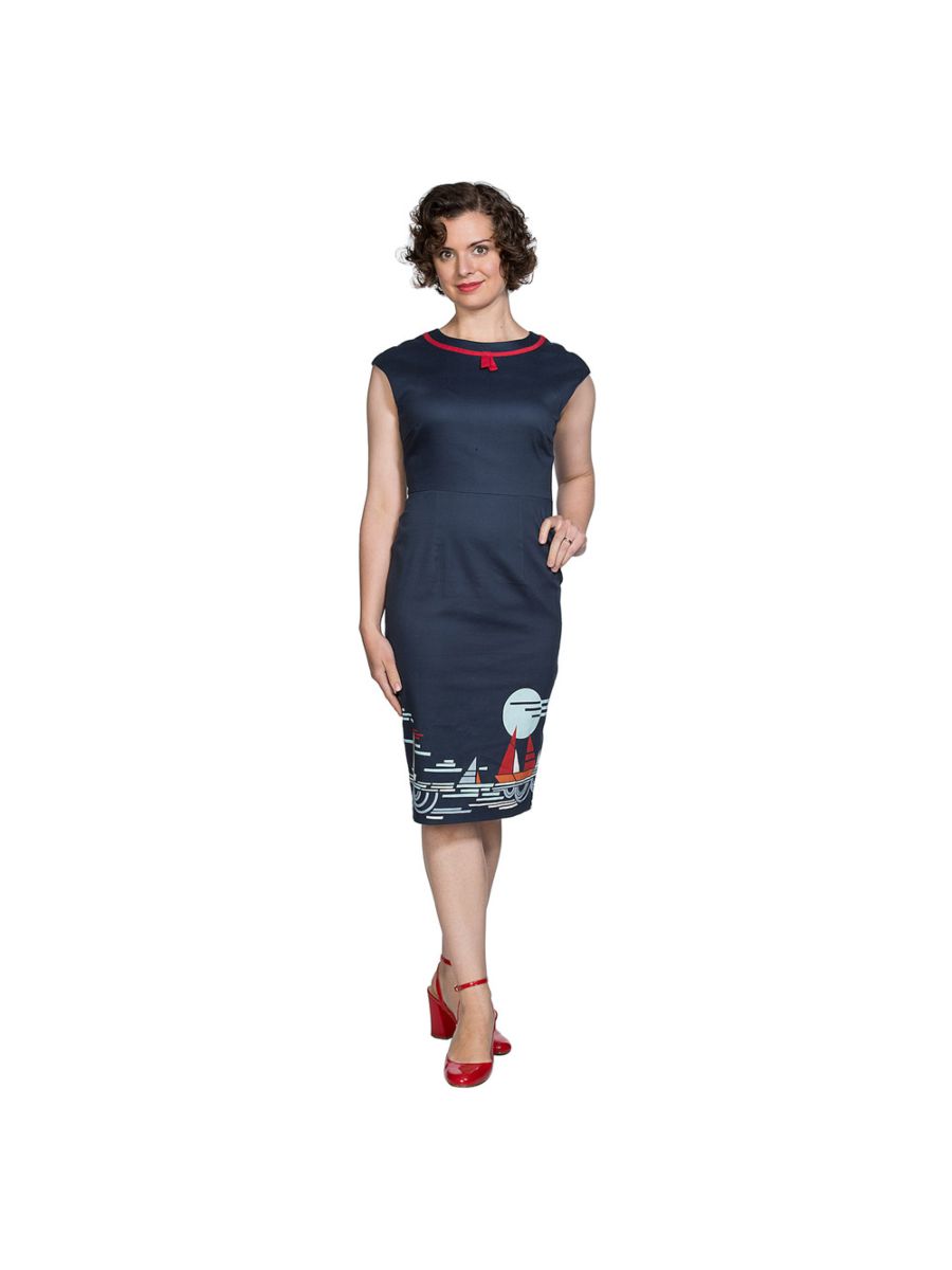 SUMMER SAIL PENCIL DRESS