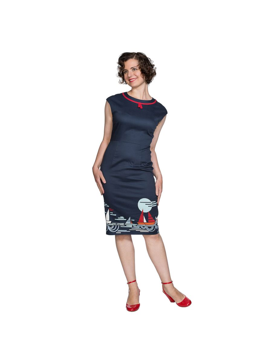 SUMMER SAIL PENCIL DRESS
