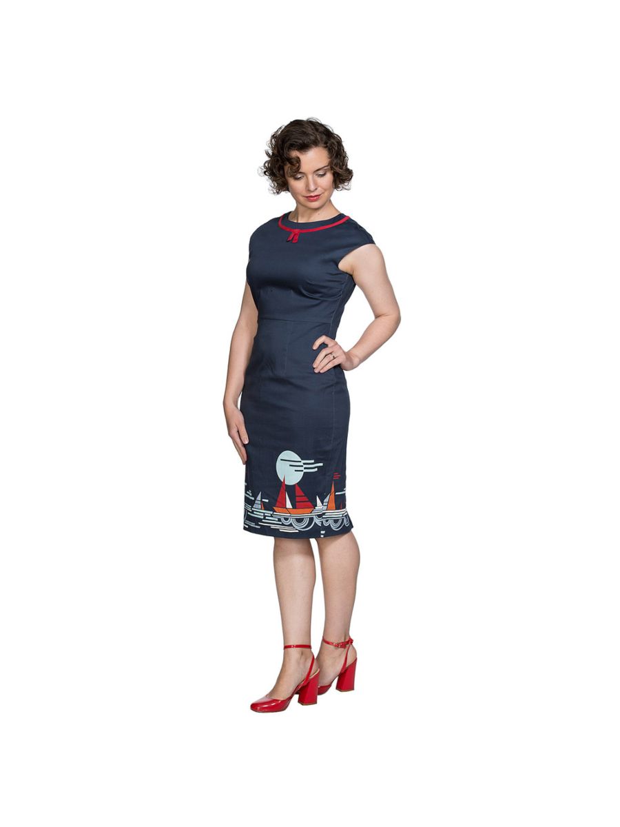 SUMMER SAIL PENCIL DRESS