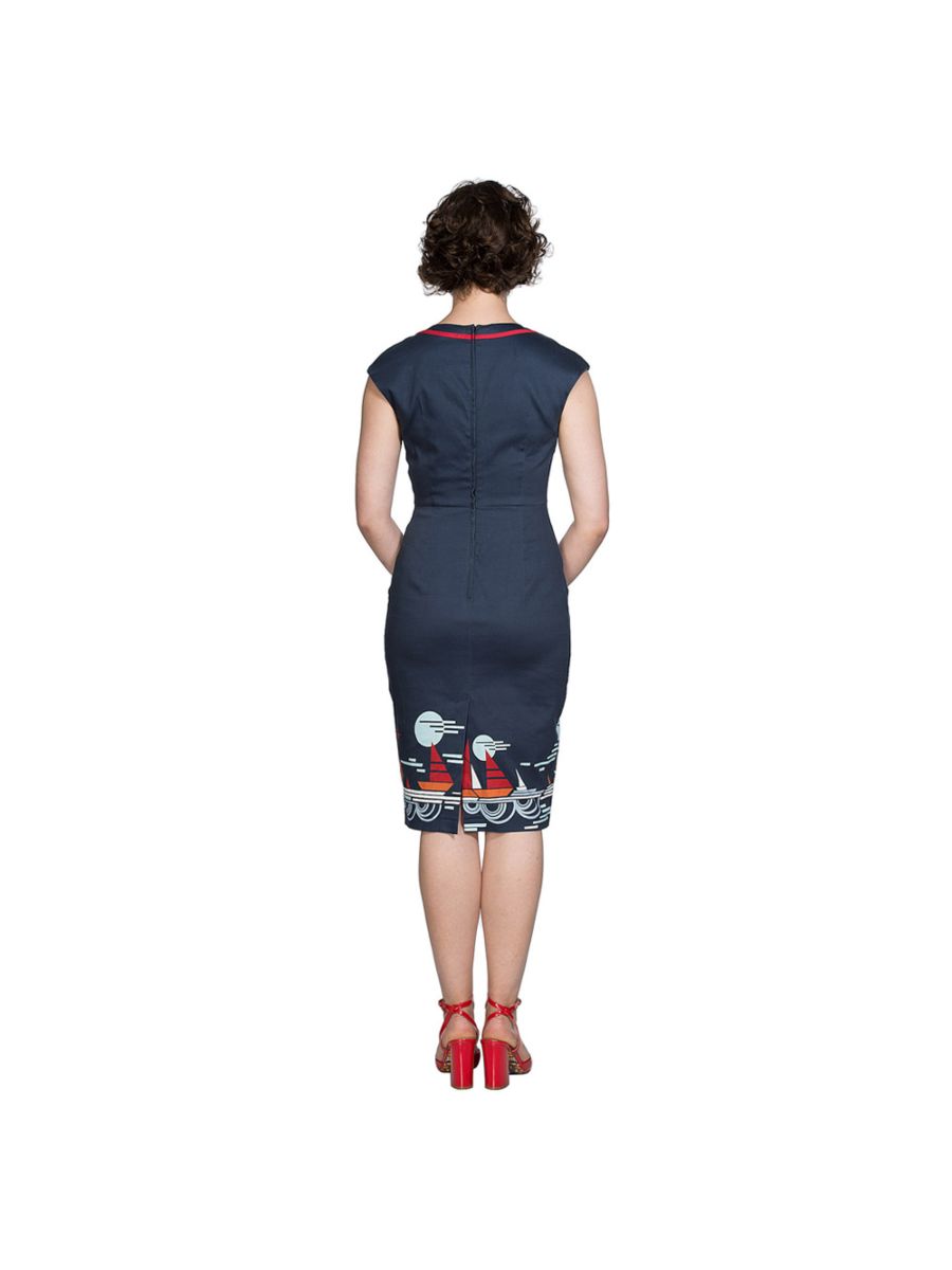 SUMMER SAIL PENCIL DRESS