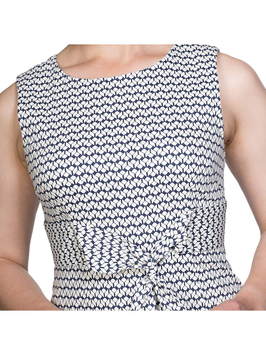 TILE PRINT WIGGLE DRESS
