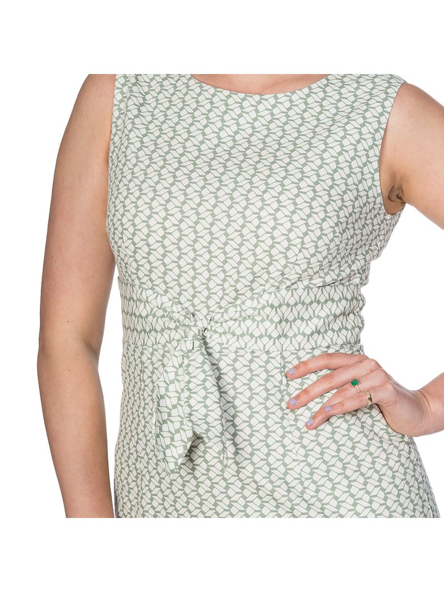 TILE PRINT WIGGLE DRESS