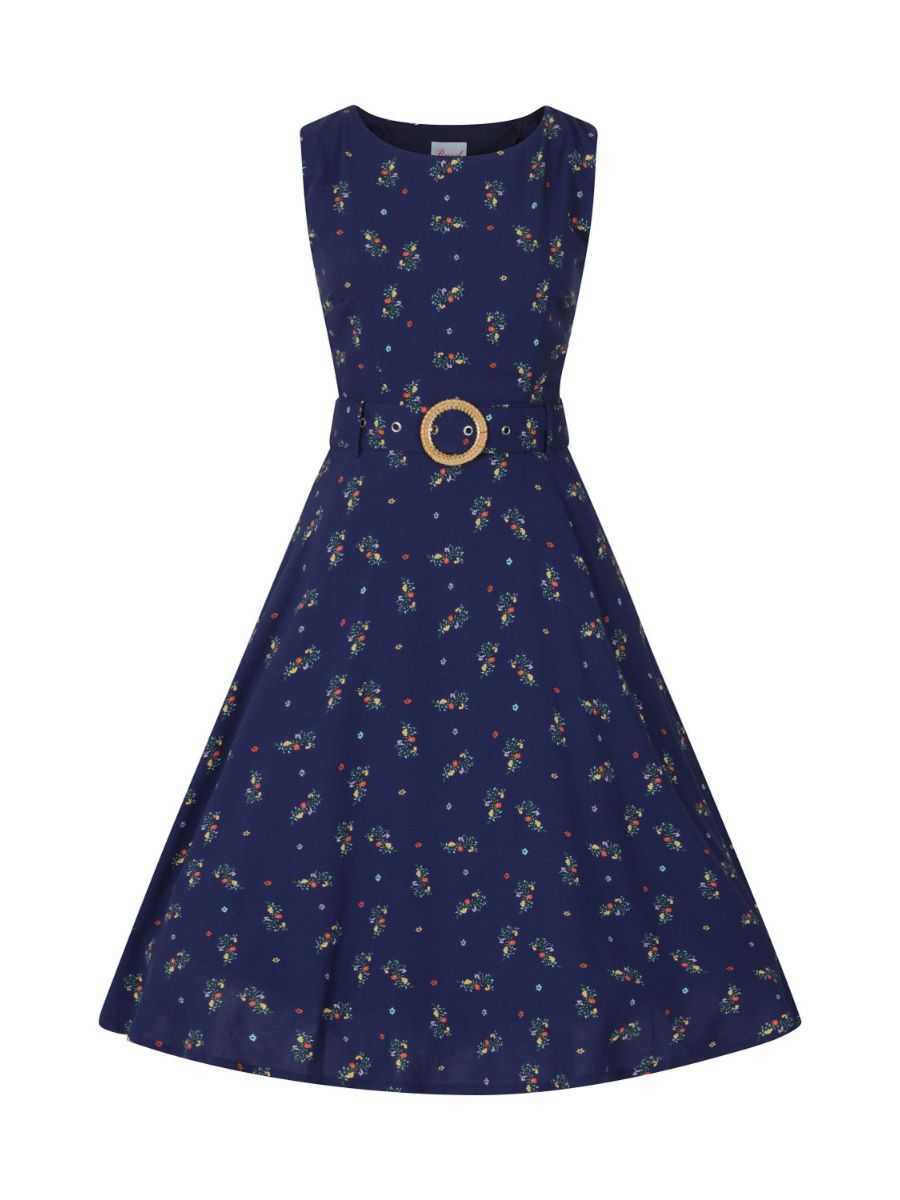 SPRING SPRIG WRAP BACK DRESS