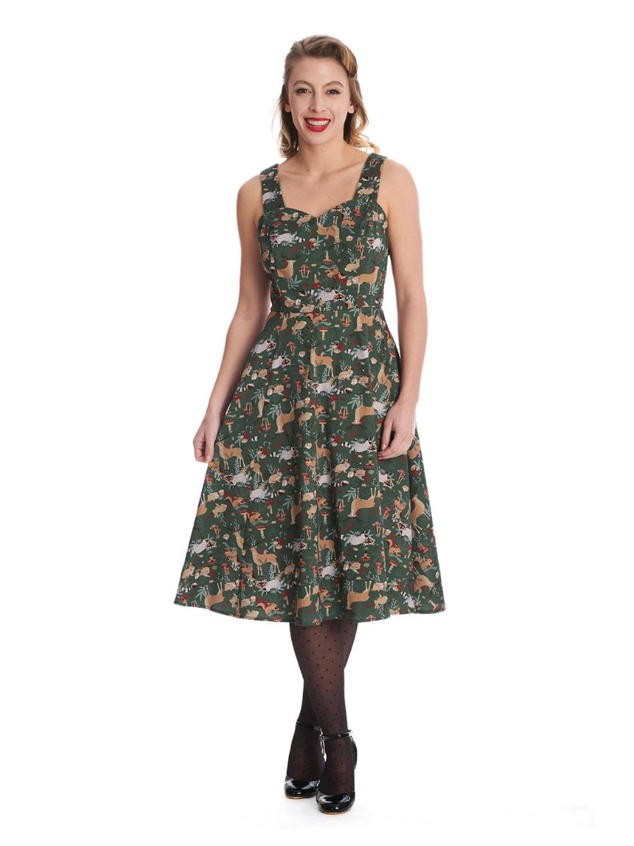 WOODLAND CREATURE SWING DRESS