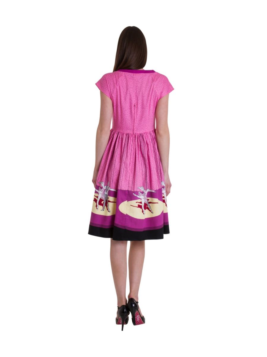 BALLERINA BORDER CAP SLEEVE DRESS