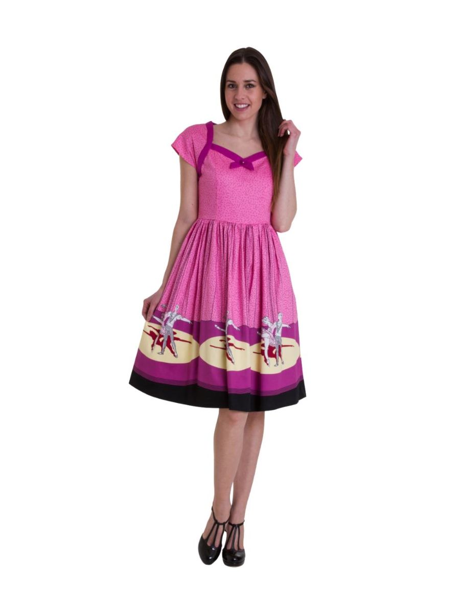 BALLERINA BORDER CAP SLEEVE DRESS