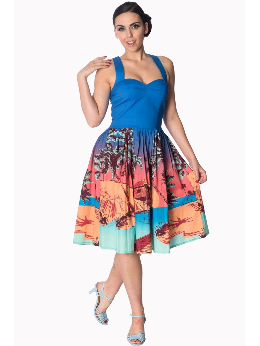 TROPICAL STRAPPY DRESS