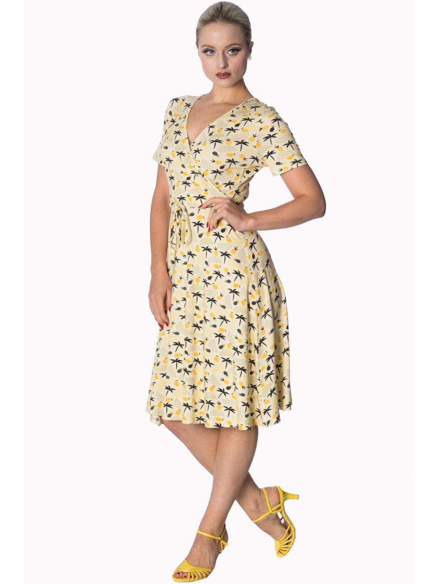 PALM SHADE WRAP DRESS