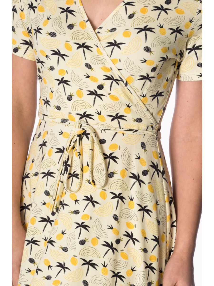 PALM SHADE WRAP DRESS