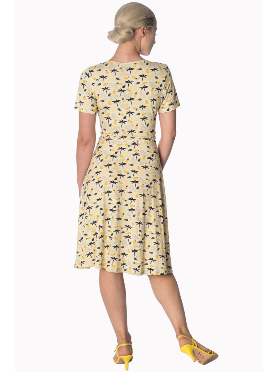 PALM SHADE WRAP DRESS