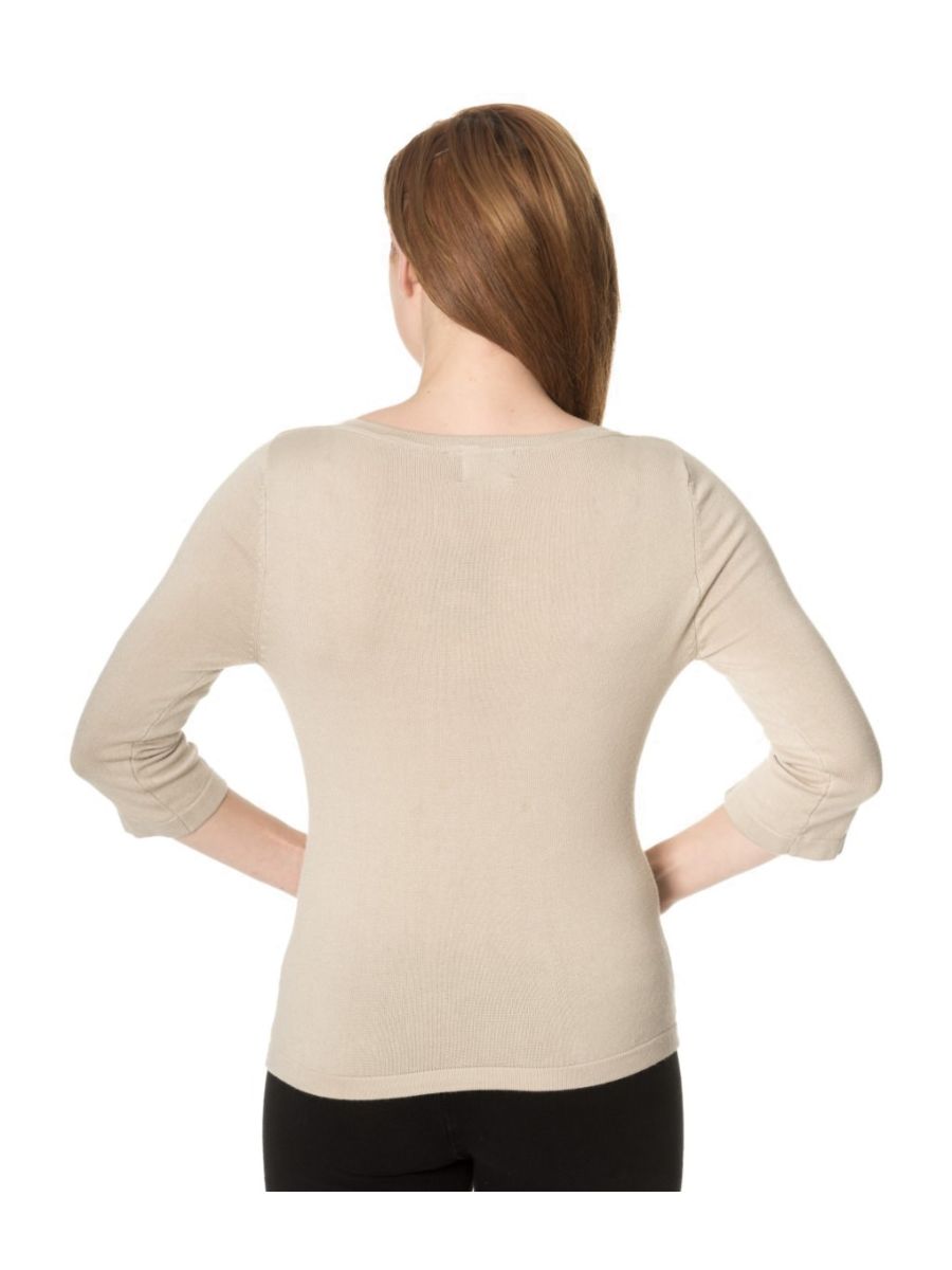 Banned Retro Addicted Knit Vintage Dorothy Top Beige