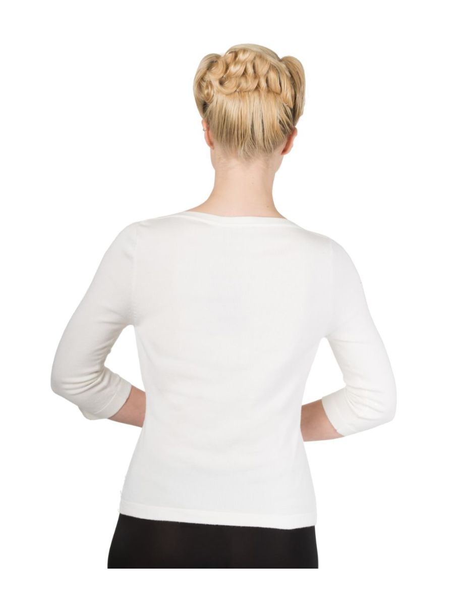 Banned Retro Addicted Knit Vintage Dorothy Top Cream